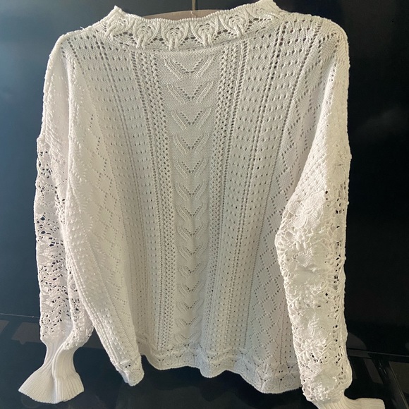 Sweaters - Crocheted Knit Styled Sweater